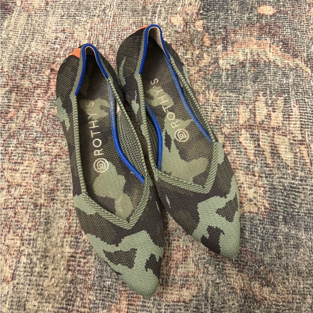 Rothy's The Point Camouflage Flats Size 8